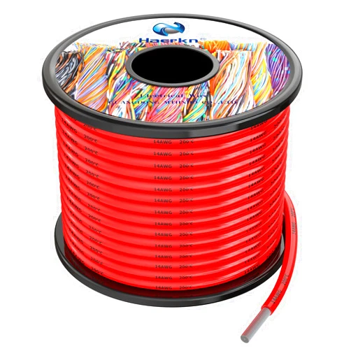 Haerkn 14awg Silicone Electrical Wire Cable 30ft Red 14 Gauge Hookup Wires kit Stranded Tinned Copper Wire Flexible and Soft High Temperature Resistance
