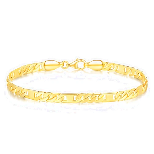 LOKFAM 14K Gold Plated Bracelets for Women Mens Bracelet Flat Figaro Chain 14K Gold Plated Chain Bracelet for Womens Trendy Stackable Bracelets for Women 5 Sizes