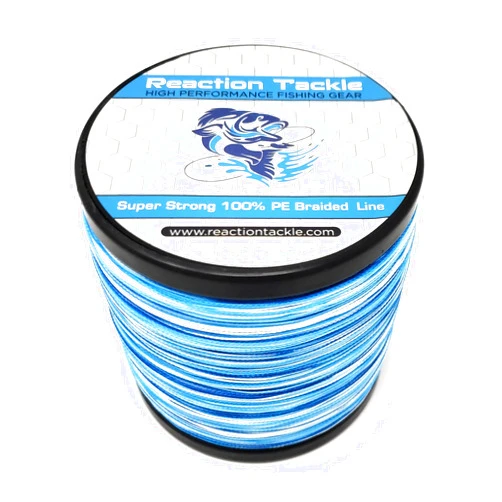 Reaction Tackle Braided Fishing Line - Pro Grade Power Performance for Saltwater or Freshwater Fish - Colored Fishing Line Braid for Extra Visibility