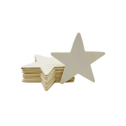 Creative Hobbies® 3.5 Inch Unfinished Wooden Shapes - Ready to Paint or Decorate Star Shape | 12 Pack