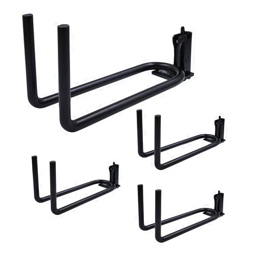 Zhupoub E-Track Heavy Duty Hook Hanger, Shovel/Tool Hanger, E Track Accessories Tool Holder, Universal Garage Storage Organizer System for Tools, 7.7