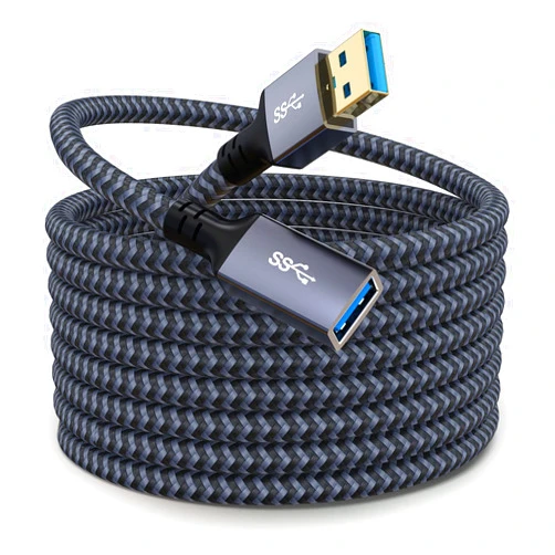 Hisatey USB Extension Cable 20 ft, Long USB Extension Cable USB Extender Nylon Braided USB 3.0 Extension Cable for Webcam, Camera, Phone, Mouse, Keyboard, Printer and More