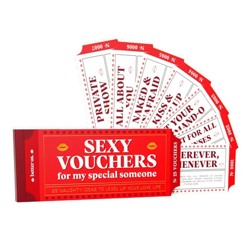 BETTER BONDS 25 Sexy Couples Vouchers – Naughty Coupon Book for Him or Her | Flirty & Intimate Gift for Boyfriend, Girlfriend, Husband, Wife | Fun Couples Gift for Valentine’s Day, Anniversary, Date Night (Sexy)