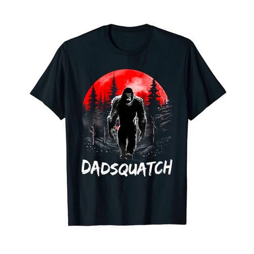 Funny Bigfoot Family Matching Fathers Day Gifts Dadsquatch Funny Bigfoot Dad Sasquatch Yeti Gift Fathers day T-Shirt