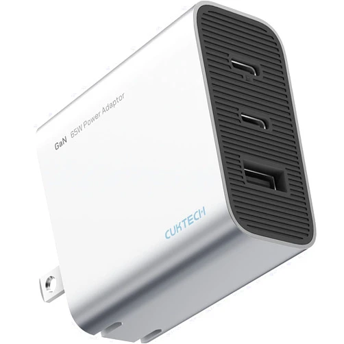 CUKTECH 65W USB C Charger, GaN III Fast Charger, PPS 3-Port Fast Compact Foldable for MacBook Pro/Air, Tablet, Galaxy S24, Dell XPS 13, Note 20/10+, iPhone 15/Pro, Switch, Steam Deck, Pixel and More