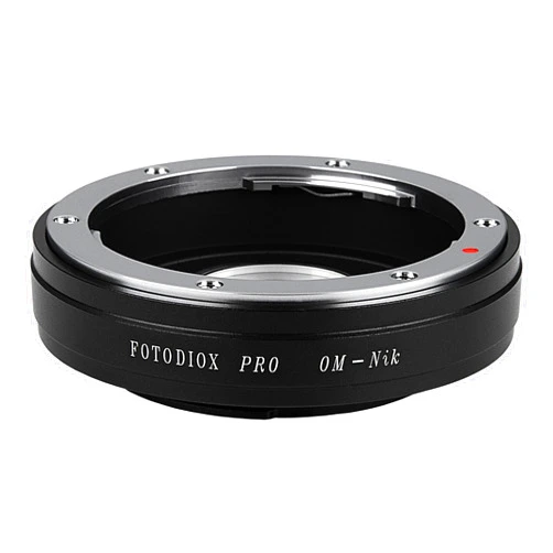 Fotodiox Pro Lens Mount Adapter, Selective 35mm Olympus Zuiko Lens to Nikon Camera Adapter (Please See Compatible Lens List), OM-Nikon Pro