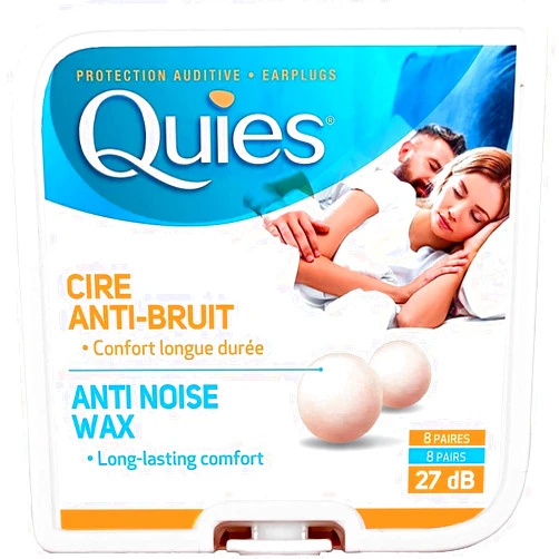 Quies Caswell-Massey Boules Quies Ear Plugs – Natural Beeswax and Cotton Plugs for Swimming, Sleeping – Disposable, Reusable – 8 Pairs