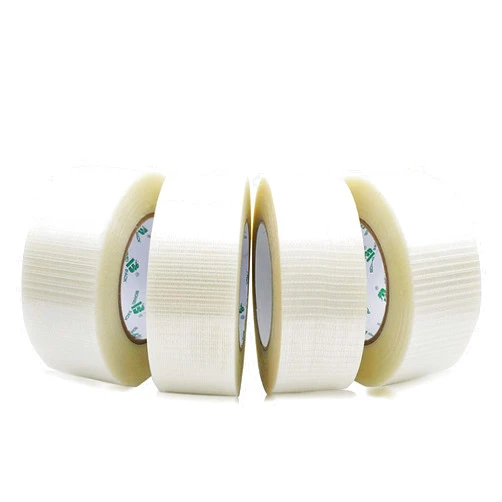 BOMEI PACK 4 Rolls Bi Directional Filament Tape, Fiberglass Filament Strapping Tape, for Shipping and Packing, 5.9mil x 2inch x 55yds
