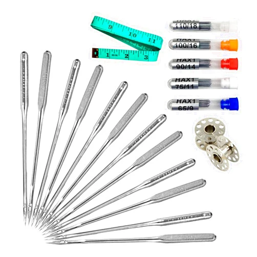 Veenajo Sewing Machine Needles, Pack of 50, for Singer, Brother, Janome, Varmax and Home Sewing Machines. Universal Standard Needles in Sizes 65/9, 75/11, 90/14, 100/16, 110/18