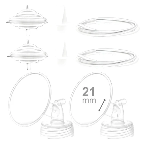 Maymom Pump Parts Compatible with Spectra S2 S1 9 Plus Breastpump, Flange (21mm) Valve Tubing Backflow Protector, Not Original Spectra Replacement Pump Parts S2 Accessories