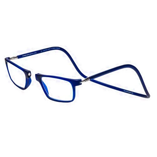 Clic Magnetic Reading Glasses for Men or Women, Computer Readers, Executive (M-XL, Dark Matte Blue, 1.50 Magnification)
