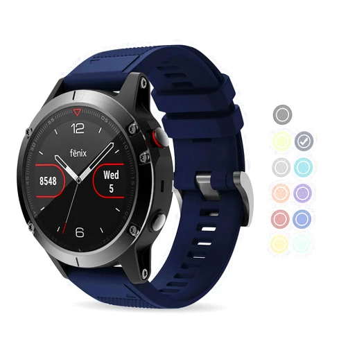BaayCerrie for Garmin Fenix 6 Band, 22mm watch band for Fenix 5/Fenix 5 Plus/Fenix 6 Pro/Fenix 7/Forerunner 935/Forerunner 945/Approach S60 Soft Silicone Garmin Replacement Watch Bands