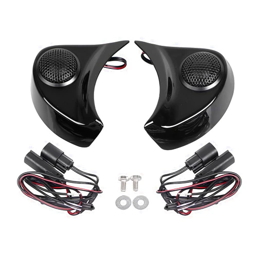 YDLMT Gloss/Vivid Black Batwing Speaker Pods Tweeter Kits for Harley Street Glide Electra Glide Ultra Limited FLHTK Tri Glide FLHTCUTG 2014-2023