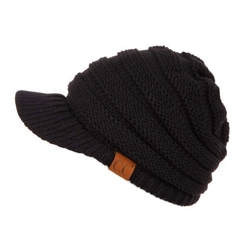 C.C Hatsandscarf Exclusives Women's Ribbed Knit Hat with Brim (YJ-131)(YJ-2023)