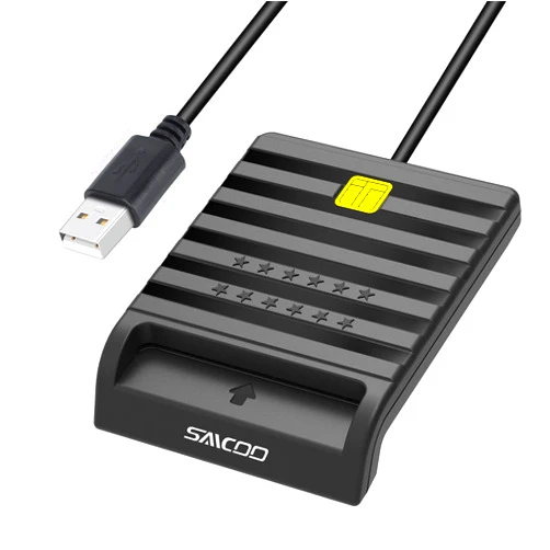 Saicoo® DOD Military USB Common Access CAC Smart Card Reader, compatible with Mac OS, Win (Support VA PIV card)