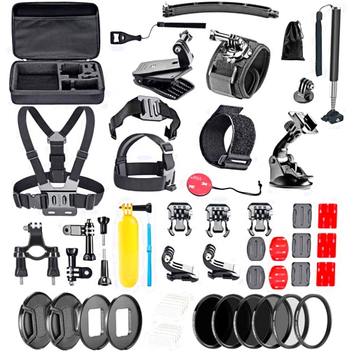 Navitech 60-in-1 Action Camera Accessories Combo Kit with EVA Case - Compatible with OnReal 4K Action Camera
