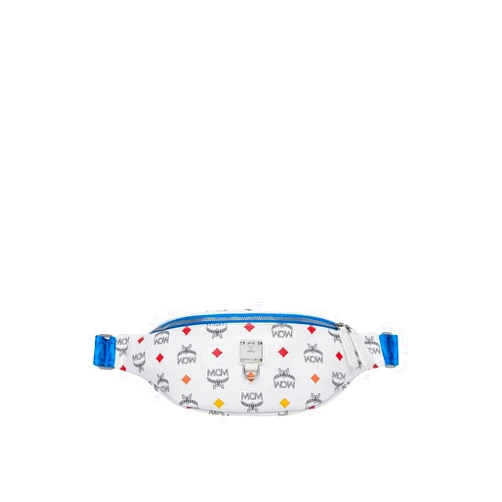 MCM Womens Fursten Spektrum Visetos Belt Bag Small Spectrum Diamond White One Size