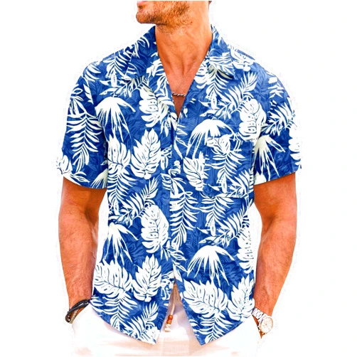 JMIERR Men's Hawaiian Shirt Short Sleeve Beach Shirts for Men Floral Casual Button Down Shirts Tropical Holiday Shirts