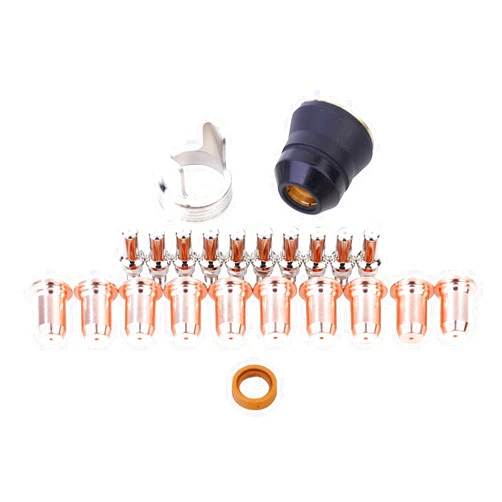 Welding Knight 23pcs Plasma Cutting Torch IPT-60 PT-60 IPT-40 PT40 Nozzle Tip 1.0mm 0.039'' & Electrode Shield Cap Stand Off