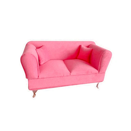 MERIGLARE 1:6 Sofa Miniature Furniture,Dollhouse Bedroom Decor,Living Room Ornaments, Jewelry Box Organizer for 12inch Dolls Action Figures Accessory, Two Person Sofa