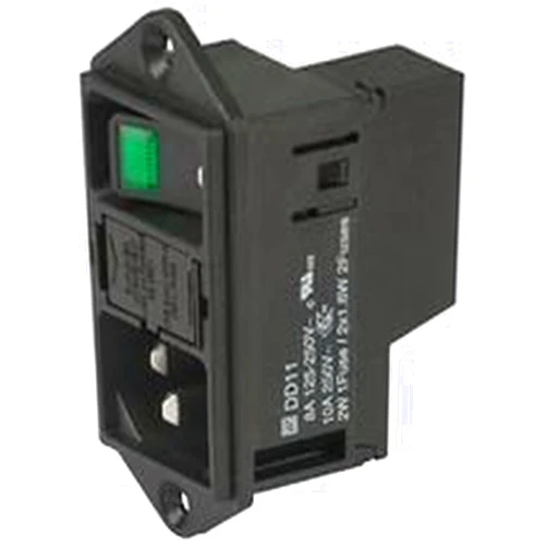 Schurter Power Entry Module, Male, 10A, Fuse Drawer Sold Separately - DD11.0114.1110