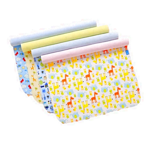 Monvecle 4pcs Pack Baby Infant Waterproof Cotton Changing Pads Washable Resuable Diapers Liners Mats (4pcs Pack-18