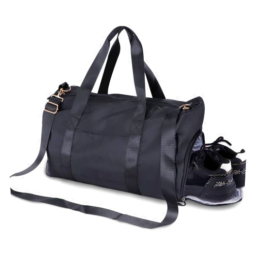 UOIXPUHUO Weekender Bag Gym Bag Small for Men Women, UOIXPUHUO Waterproof Duffel Bag with Luggage Sleeve and Shoes Compartment, Lightweight Overnight Bag Workout Bag for Travel Sport (Black)