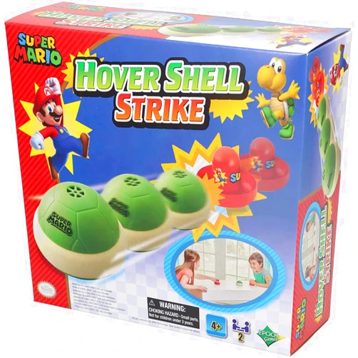 EPOCH Games Super Mario Hover Shell Strike - Tabletop or Floor Multiplayer Sports Game for Ages 4+