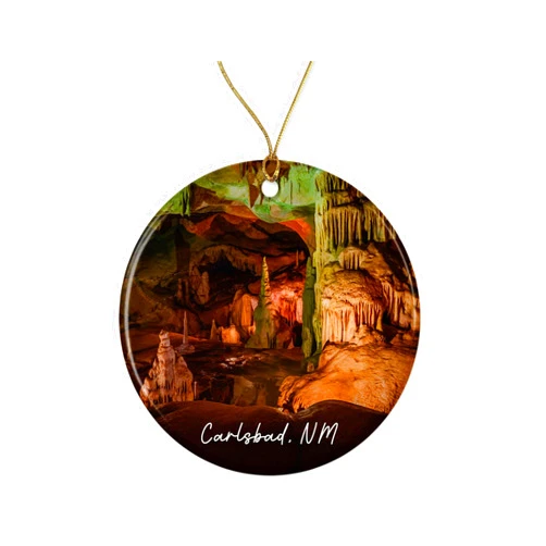 DMCDesigns Carlsbad Caverns National Park New Mexico Usa - Mystical Underground Cave Christmas Ornament - Unique Natural Wonder Decor - Ideal Gift For Adventurers And Nature Lovers Printed on Both Sides