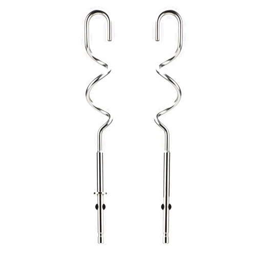 Gosknor 2pcs 990143000 Mixer Dough Hook for Hamilton, Stainless Steel Hand Mixer Replacement Beaters Attachments Dough Hook Accessories Compatible with Hamilton Beach 62630R 62632R 62633R
