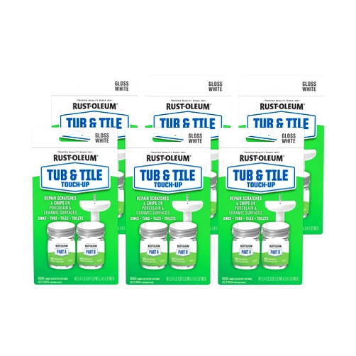 Rust-Oleum 244166-6PK Tub & Tile Touch Up Paint, 6 Pack, White