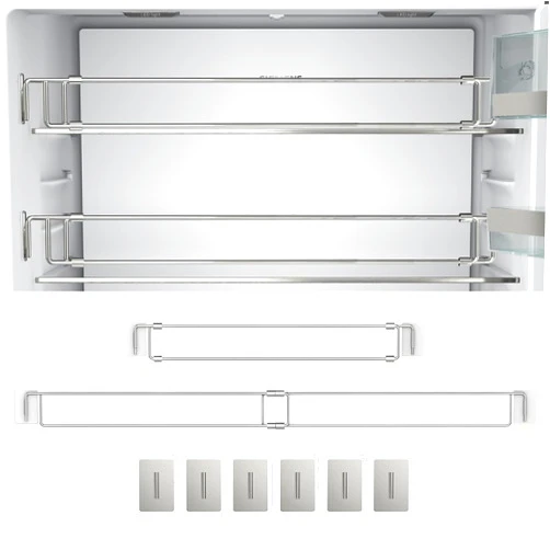 Tänzedzm RV Secure Adjustable Refrigerator Bars 12.5-22.3 Inch Slide Adjustable Stainless Steel Rods RV Refrigerator Food and Drink Stabilizers RV Camper Accessories (2 Pack)