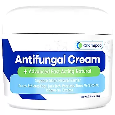 Charmpoo Antifungal Ringworm Cream- Treats Stubborn Ringworm- Antifungal Cream for Ringworm, Jock Itch, Eczema, Tinea Versicolor, Athletes Foot, Ringworm Treatment for Humans, Anti Fungal Skin Cream 3.53 oz