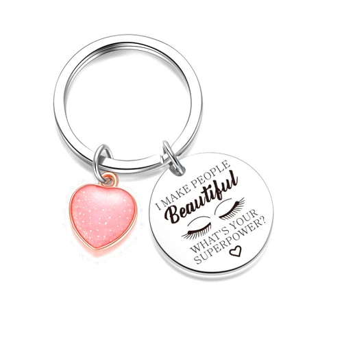 ZNOSVEI Lashes Keychain Lashes Girl Gift Eyelashes Artist Keychain Beautician Gift Makeup Lover Gift