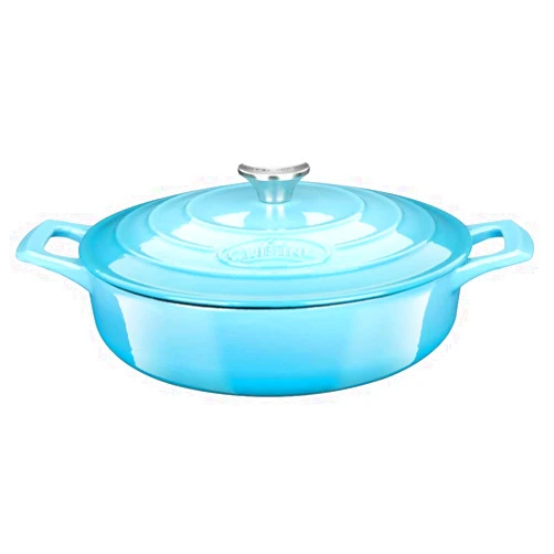 La Cuisine for life La Cuisine Enameled Cast Iron Covered Braiser, Saute Pan Casserole Pan with Lid, 3.75 QT 11