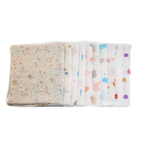 Gosari Baby Handkerchiefs - 100% Cotton, Soft and Highly Absorbent, 10-Pack (14