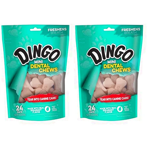 Dingo Denta Treats Teeth Whitening Mini Chews, 48 Pack, Flavourless, 7.6 Oz