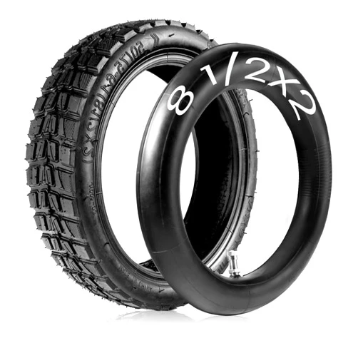 Relibupdater 8.5 Inch Electric Scooter Tire,8 1/2 x 2 Electric Scooter Replacement Tires & Inner Tubes，50/75-6.1 Off Road Tire Compatible with okai/Gotrax GXL V2 Thicker Inflatable Scooter Replacement Wheels