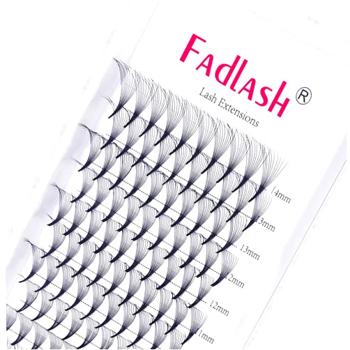 FADLASH Lash Extension 10D 0.07 Premade Fans Eyelash Extensions D Curl Mix Tray Volume Short Stem (10D-0.07-D, 8-14mm Mix)