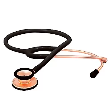 ADC Adscope Lite 619 Ultra Lightweight Clinician Stethoscope with Tunable AFD Technology, Rose Gold with Black Tubing Adscope Lite 619 - New Version Rose Gold with Black Tubing