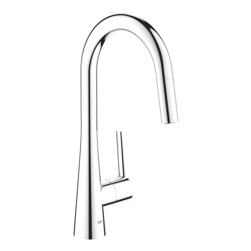 GROHE 32226003 Zedra Pull-Down Kitchen Faucet with sprayer Chrome