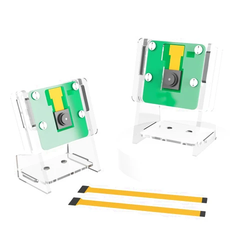 JUN-ELECTRON 5MP 1080P Video Camera Module for Raspberry Pi 5 Camera with Case Flex Cable (Camera + Holder), 2PCS