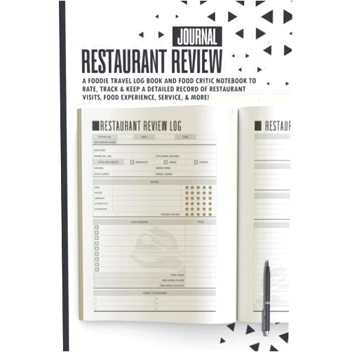 MG Publish Simple LB Restaurant Review Journal: a Foodie Travel Log book and Food Critic Notebook to Rate, Track & Keep a Detailed Record of Restaurant Visits, Food ... Gift for Food Lovers, Bloggers men, & women.