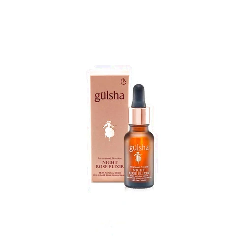 Gülsha GULSHA REGENERATIVE NIGHT ROSE ELIXIR, Rosa Damascena Essential Oil for Face, Nourishes and Revitalizes the Dehydrated Skin, Increase the Skin Elasticity, Free from Chemicals, All Natural, 0.61 Fl Oz