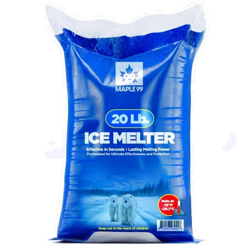 Maple99 Ice Melt Safer for Concrete -20 lb Bag, Snow Salt Ice Melt, Salt for Snow and Ice Removal, Sidewalk Salt, Driveway Salt, Snow Melt is Effective Up to -15