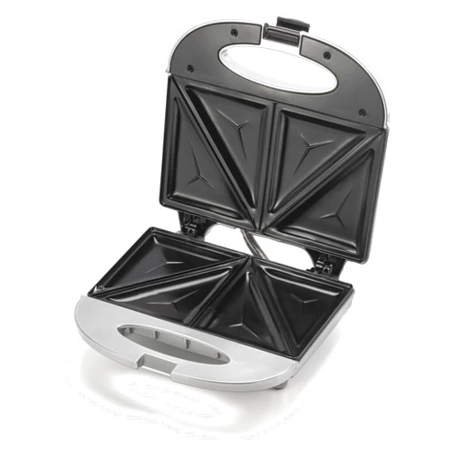 ZENITH Electric Indoor Sandwich Grill Maker with Zera Non-Stick Grilling Plates, Countertop Bread Toaster Easy Storage & Clean Perfect for Breakfast Grilled Cheese Egg Steak, Platinum Silver (77093)