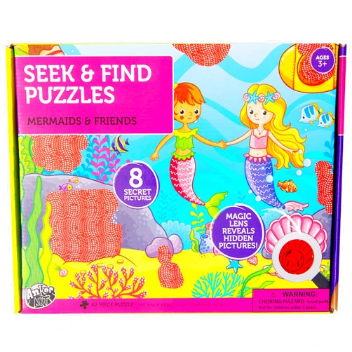 Anker Play Products 250087/DOM Seek & Find Puzzles-Mermaid, Standard, Multiple