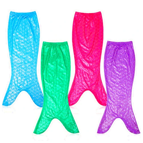 Toulite 4 Pcs Mermaid Tail for Mermaid Party Favor Mermaid Tails for Girls Dress up for Valentines Mermaid Party Gifts
