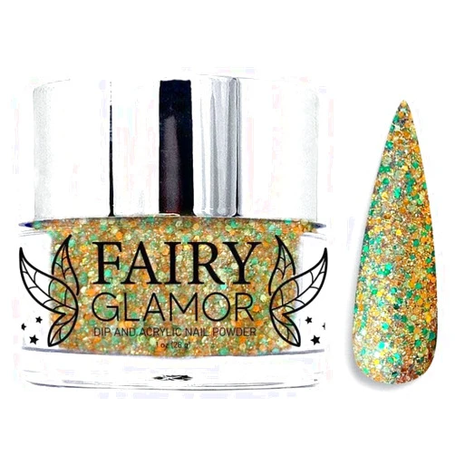Fairy Glamor Green Glitter Dip and Acrylic Nail Powder, Forest Sage 1oz