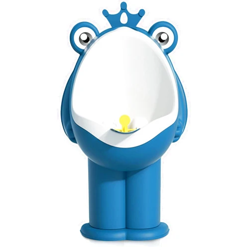 Chussaanj Frog Pee Training,Standing Potty Training Urinal for Boys Toilet with Funny Aiming Target - DEEP Blue